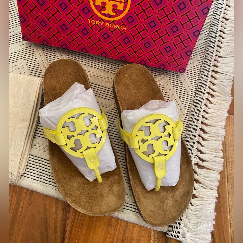 Tory Burch Miller Cloud Soft Patent Leather Sandals - Picture 7 of 7